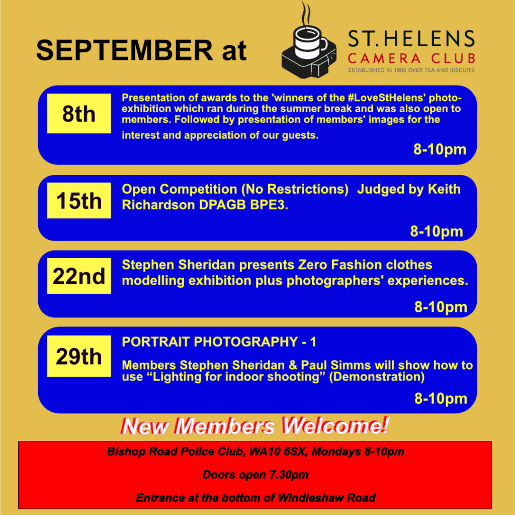 CAMERA CLUB MONTH September 25 2